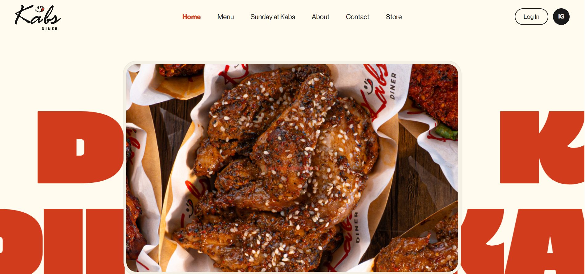 Kabs Diner interface