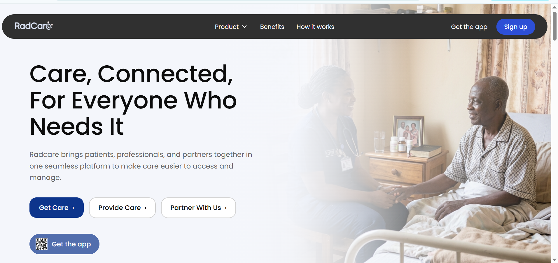 RadCare interface
